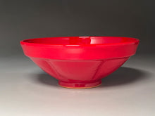 Load image into Gallery viewer, Ribbed Bowl in Chinese Red, 12.25&quot;dia. (Ben Owen III)
