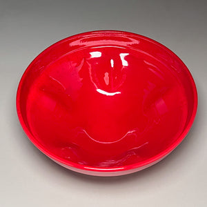 Ribbed Bowl in Chinese Red, 12.25"dia. (Ben Owen III)