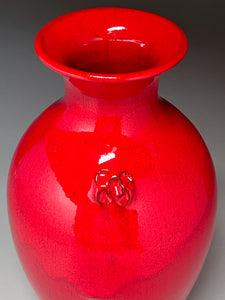 Dogwood Vase in Chinese Red, 13"h (Ben Owen III)