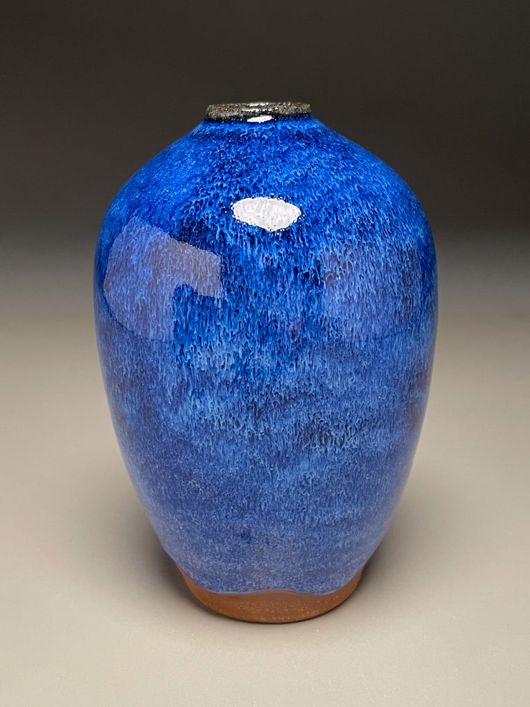 Egg Vase #5 in Opal Blue, 6