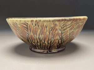 Carved Bowl in Green Celadon Glaze, 8"d. (Elizabeth McAdams)