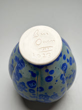 Load image into Gallery viewer, Square Shouldered Melon Egg Vase in Cobalt Crystalline, 8.75"h (Ben Owen III)
