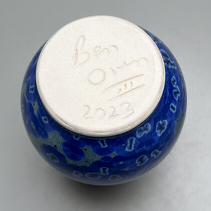 Gourd Vase in Cobalt Crystalline, 6.25"h (Ben Owen III)