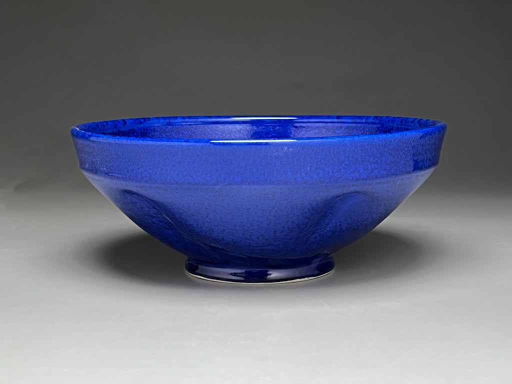 Ribbed Serving Bowl in Midnight Blue, 11.25