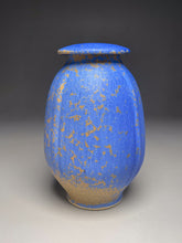 Load image into Gallery viewer, Ribbed Covered Jar in Stardust Blue, 9.75"h (Ben Owen III)
