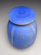Load image into Gallery viewer, Ribbed Covered Jar in Stardust Blue, 9.75"h (Ben Owen III)
