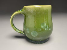 Load image into Gallery viewer, Mug #1 in Lily Pad Green Crystalline, 4&quot;h (Ben Owen III)
