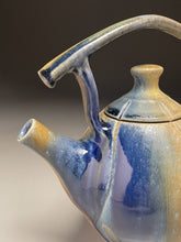 Load image into Gallery viewer, Melon Teapot with Post-and-Lintel Handle in Cobalt, and Ash Glazes, 8.75"h (Ben Owen III) (Copy)

