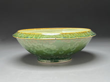 Load image into Gallery viewer, Ming Bowl in Lily Pad Green Crystalline, 11.25&quot;dia. (Ben Owen III)
