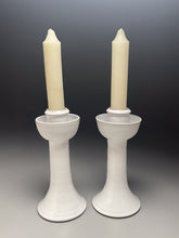 Load image into Gallery viewer, Candlesticks in Dogwood White, 10"h (Ben Owen III)
