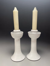 Load image into Gallery viewer, Candlesticks in Dogwood White, 10"h (Ben Owen III)
