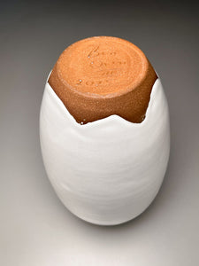 Egg Vase in Dogwood White, 12"h (Ben Owen III)