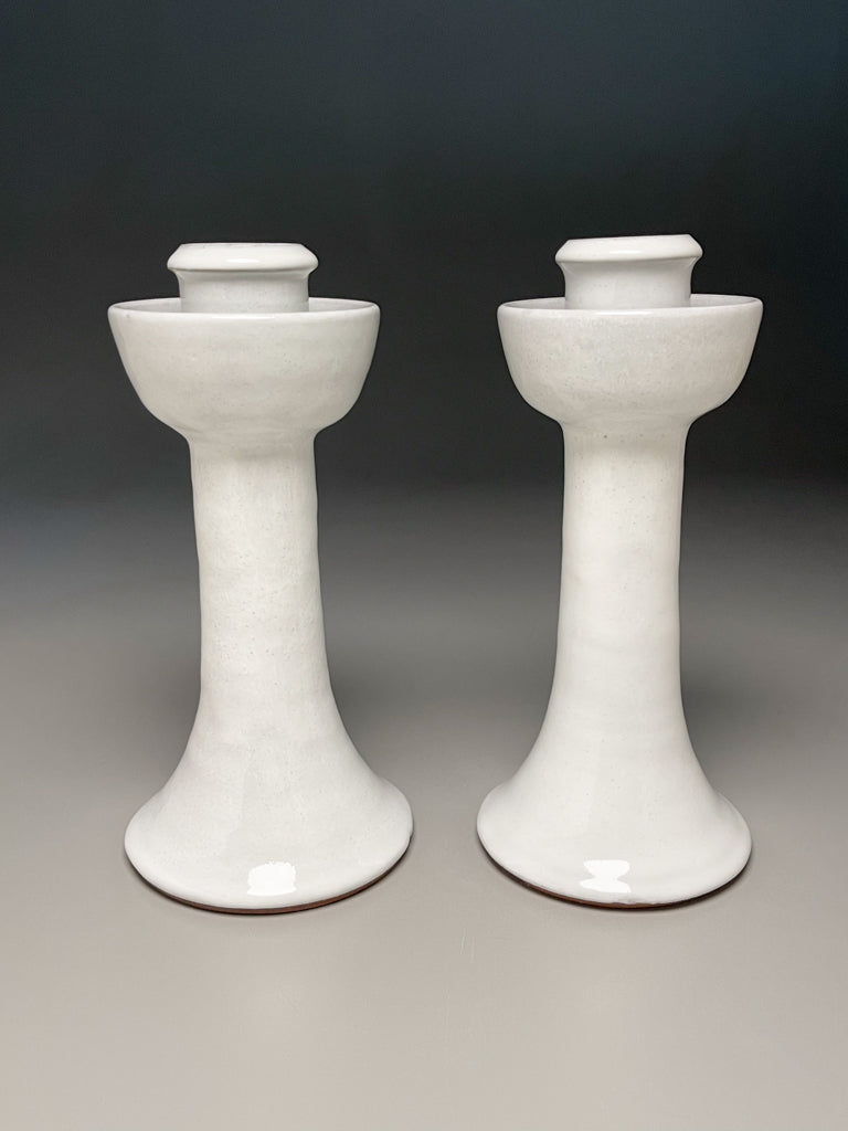 Candlesticks in Dogwood White, 10