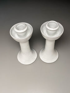 Candlesticks in Dogwood White, 10"h (Ben Owen III)