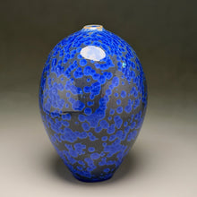 Load image into Gallery viewer, Egg Vase #3 in Cobalt Crystalline, 11.25"h (Ben Owen III)
