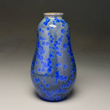Load image into Gallery viewer, Gourd Flower Vase in Cobalt Crystalline, 9.5"h (Ben Owen III)
