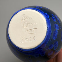 Load image into Gallery viewer, Gourd Flower Vase in Cobalt Crystalline, 9.5"h (Ben Owen III)
