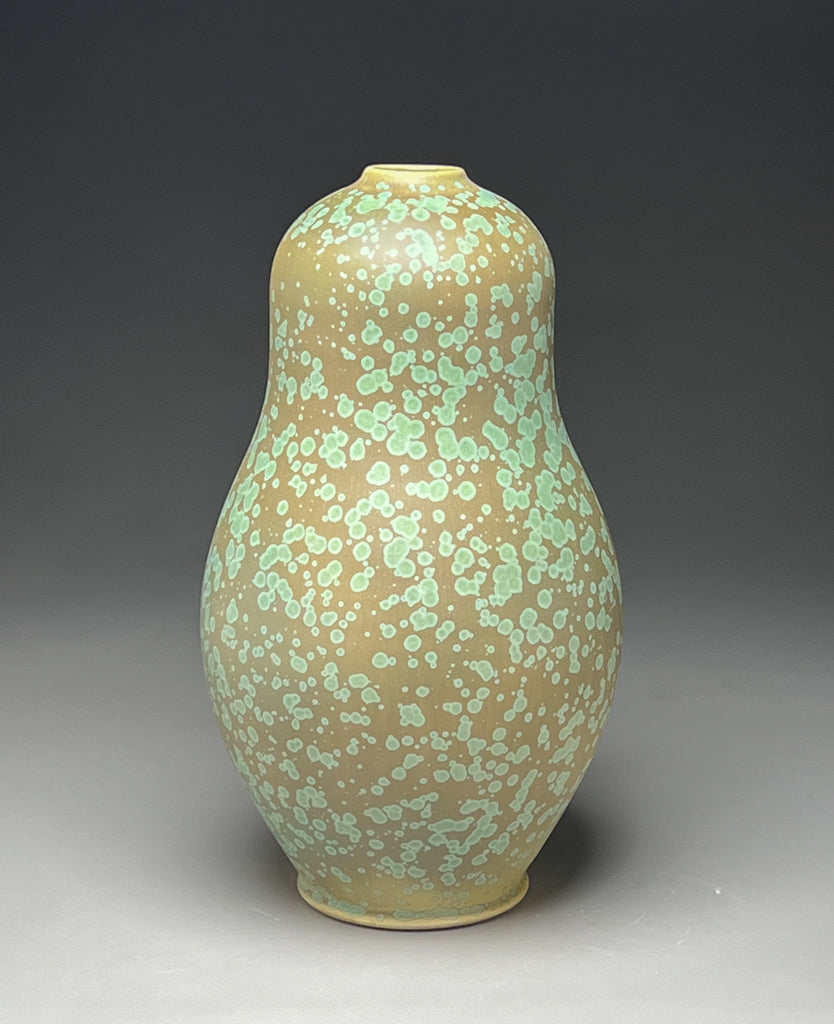 Gourd Vase in Stardust Green, 13.5