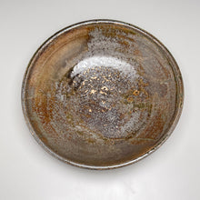 Load image into Gallery viewer, Woodfired Serving Bowl #2 in Blue/brown glaze with natural ash, 9.75&quot;dia. (Elizabeth McAdams)

