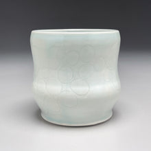 Load image into Gallery viewer, Cup #1 in Blue Celadon with Carved Designs 3.5&quot;h. (Elizabeth McAdams)
