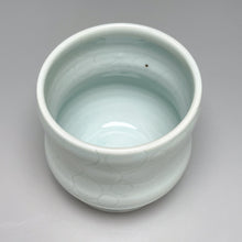 Load image into Gallery viewer, Cup #1 in Blue Celadon with Carved Designs 3.5&quot;h. (Elizabeth McAdams)
