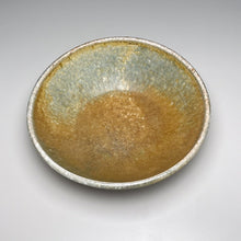 Load image into Gallery viewer, Woodfired Serving Bowl #4 in Blue/brown glaze with natural ash, 10&quot;dia. (Elizabeth McAdams)
