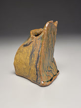 Load image into Gallery viewer, Organic Textured Handbuilt Vase #1 in Rutile Glaze 5.5&quot;h (Elizabeth McAdams)
