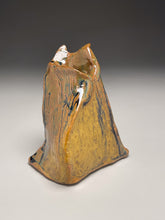 Load image into Gallery viewer, Organic Textured Handbuilt Vase #1 in Rutile Glaze 5.5&quot;h (Elizabeth McAdams)
