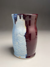 Load image into Gallery viewer, Carved Vase in Red, Blue, Purple 8.25&quot;h (Bryan Pulliam)
