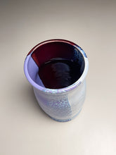 Load image into Gallery viewer, Carved Vase in Red, Blue, Purple 8.25&quot;h (Bryan Pulliam)
