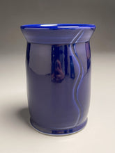 Load image into Gallery viewer, Carved Flower Vase #1 in Cobalt Blue, 6&quot;h (Bryan Pulliam)
