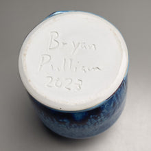 Load image into Gallery viewer, Flower Vase #2 in Blue Ice, 6.75&quot;h. (Bryan Pulliam)
