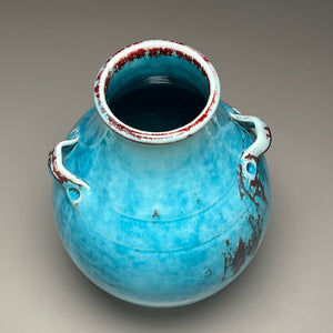 Handled Han Vase in Chinese Blue, 11.5"h (Ben Owen III)