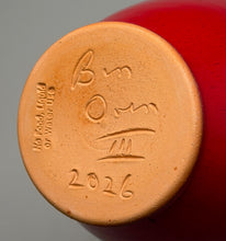 Load image into Gallery viewer, Tang Vase #1 in Chinese Red, 8.5"h (Ben Owen III)

