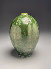 Load image into Gallery viewer, Melon Egg Vase in Lily Pad Green, 10.5"h (Ben Owen III)
