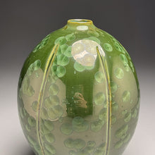 Load image into Gallery viewer, Melon Egg Vase in Lily Pad Green, 10.5"h (Ben Owen III)
