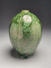 Load image into Gallery viewer, Melon Egg Vase in Lily Pad Green, 10.5"h (Ben Owen III)

