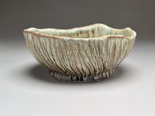 Load image into Gallery viewer, Coil Built Bowl with Carved Design in  Green Celadon Glaze, 8&quot;d. (Elizabeth McAdams)
