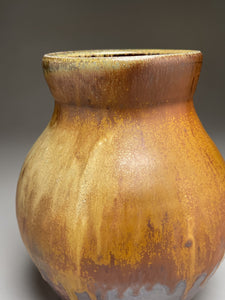 Flower Vase in Pumpkin glaze, 8.25"h. (Elizabeth McAdams)