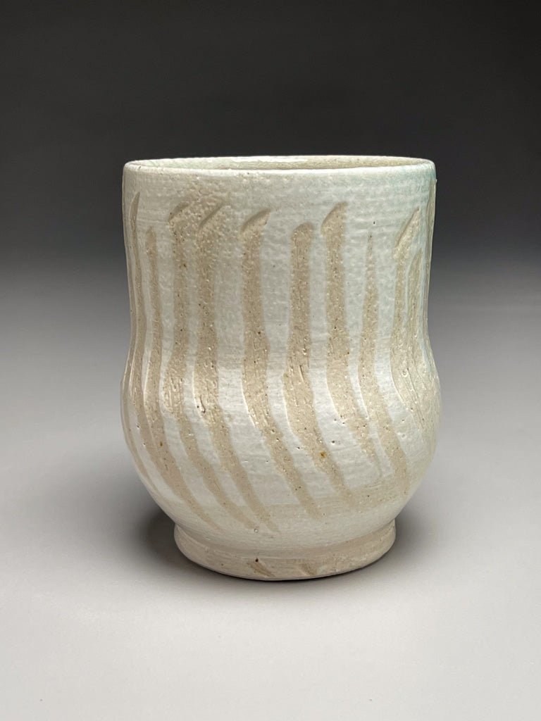 Cup with Carved Line Designs #3. 4.25