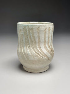Cup with Carved Line Designs #3. 4.25"h (Elizabeth McAdams)