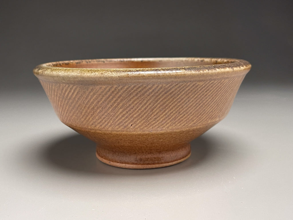 Combed Serving Bowl in Copper Penny, 7.25