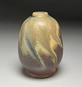 Combed Pear Vase in Multi-Layered Glazes, 4.75"h (Ben Owen III)