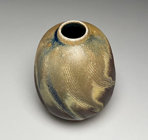 Combed Pear Vase in Multi-Layered Glazes, 4.75"h (Ben Owen III)