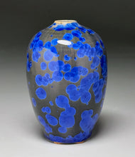 Load image into Gallery viewer, Egg Vase in Cobalt Crystalline, 6&quot;h (Ben Owen III)
