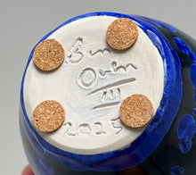 Load image into Gallery viewer, Egg Vase in Cobalt Crystalline, 6&quot;h (Ben Owen III)
