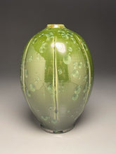 Load image into Gallery viewer, Melon Egg Vase in Lily Pad Green, 10"h (Ben Owen III)
