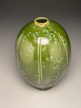 Load image into Gallery viewer, Melon Egg Vase in Lily Pad Green, 10"h (Ben Owen III)
