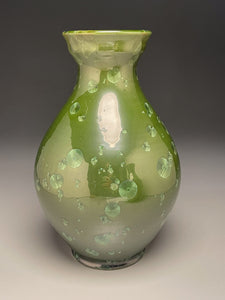 Han Vase #1 in Lily Pad Green Crystalline, 11"h (Ben Owen III)