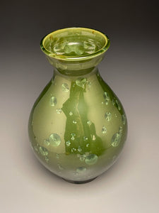 Han Vase #1 in Lily Pad Green Crystalline, 11"h (Ben Owen III)